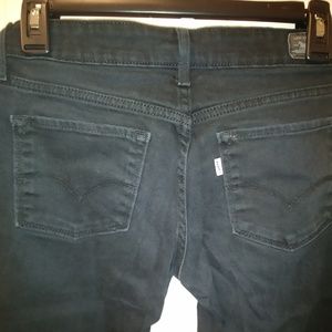 Ladies Black Levi Low Skinny Denim Jeans EC